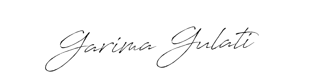 How to make Garima Gulati name signature. Use Antro_Vectra style for creating short signs online. This is the latest handwritten sign. Garima Gulati signature style 6 images and pictures png