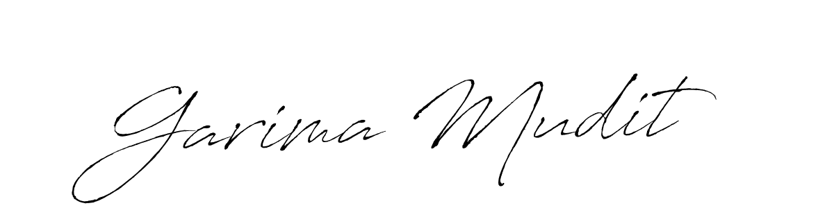 How to make Garima Mudit name signature. Use Antro_Vectra style for creating short signs online. This is the latest handwritten sign. Garima Mudit signature style 6 images and pictures png