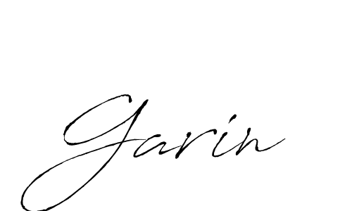 Use a signature maker to create a handwritten signature online. With this signature software, you can design (Antro_Vectra) your own signature for name Garin. Garin signature style 6 images and pictures png