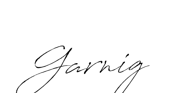 Use a signature maker to create a handwritten signature online. With this signature software, you can design (Antro_Vectra) your own signature for name Garnig. Garnig signature style 6 images and pictures png