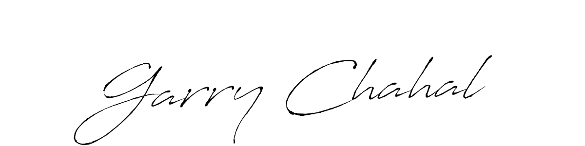Make a beautiful signature design for name Garry Chahal. With this signature (Antro_Vectra) style, you can create a handwritten signature for free. Garry Chahal signature style 6 images and pictures png