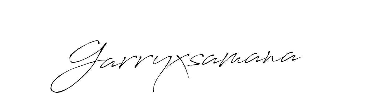 Make a beautiful signature design for name Garryxsamana. With this signature (Antro_Vectra) style, you can create a handwritten signature for free. Garryxsamana signature style 6 images and pictures png