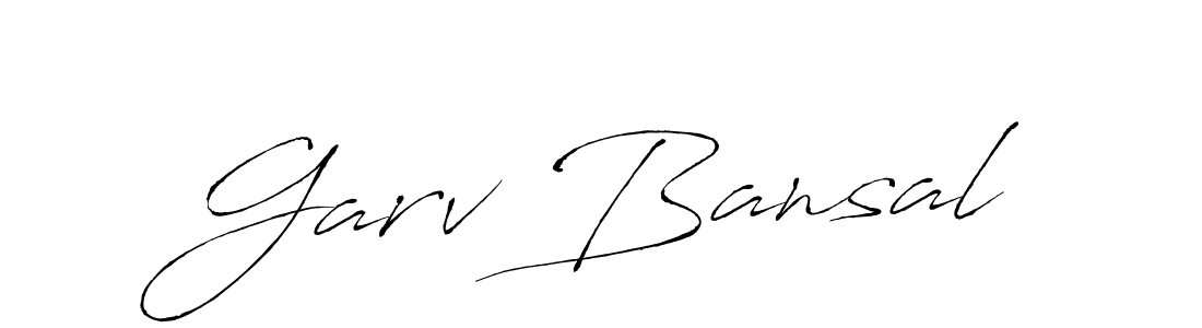 Garv Bansal stylish signature style. Best Handwritten Sign (Antro_Vectra) for my name. Handwritten Signature Collection Ideas for my name Garv Bansal. Garv Bansal signature style 6 images and pictures png