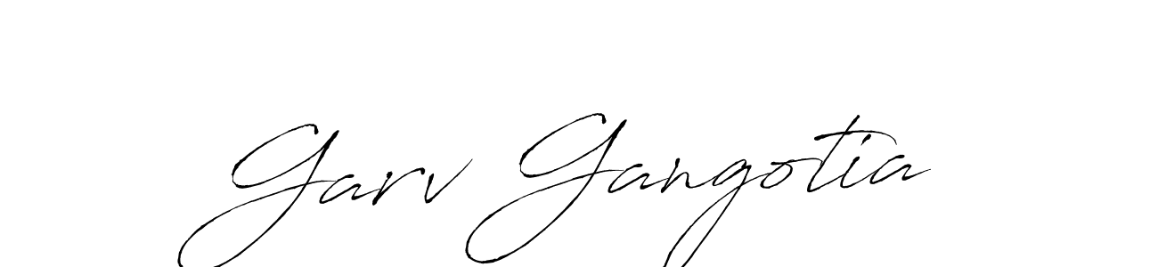 Create a beautiful signature design for name Garv Gangotia. With this signature (Antro_Vectra) fonts, you can make a handwritten signature for free. Garv Gangotia signature style 6 images and pictures png