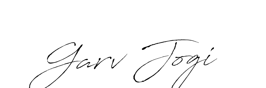 How to make Garv Jogi name signature. Use Antro_Vectra style for creating short signs online. This is the latest handwritten sign. Garv Jogi signature style 6 images and pictures png