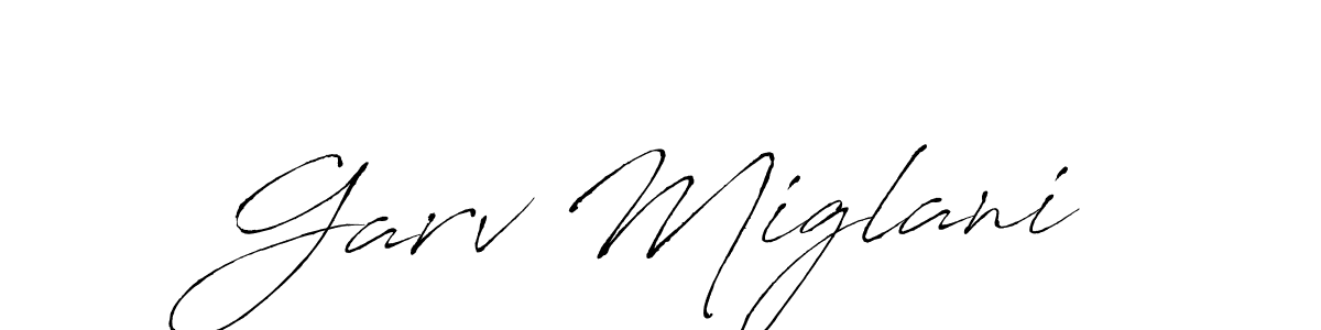 How to make Garv Miglani signature? Antro_Vectra is a professional autograph style. Create handwritten signature for Garv Miglani name. Garv Miglani signature style 6 images and pictures png