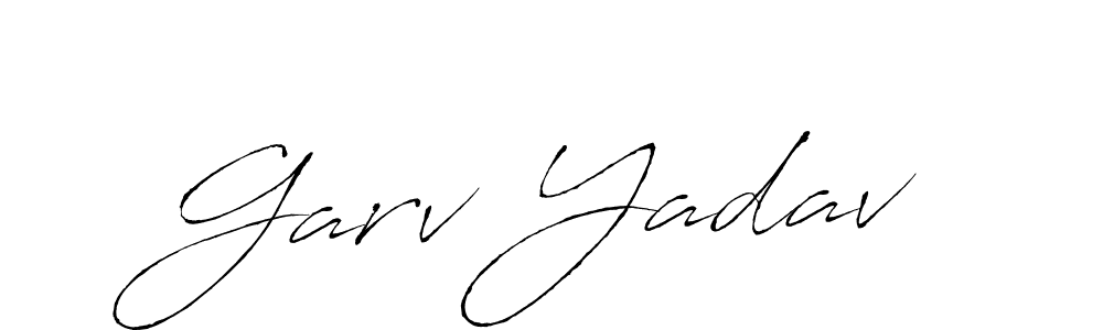 Create a beautiful signature design for name Garv Yadav. With this signature (Antro_Vectra) fonts, you can make a handwritten signature for free. Garv Yadav signature style 6 images and pictures png