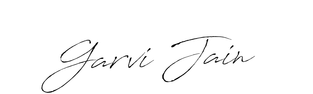 Make a beautiful signature design for name Garvi Jain. With this signature (Antro_Vectra) style, you can create a handwritten signature for free. Garvi Jain signature style 6 images and pictures png