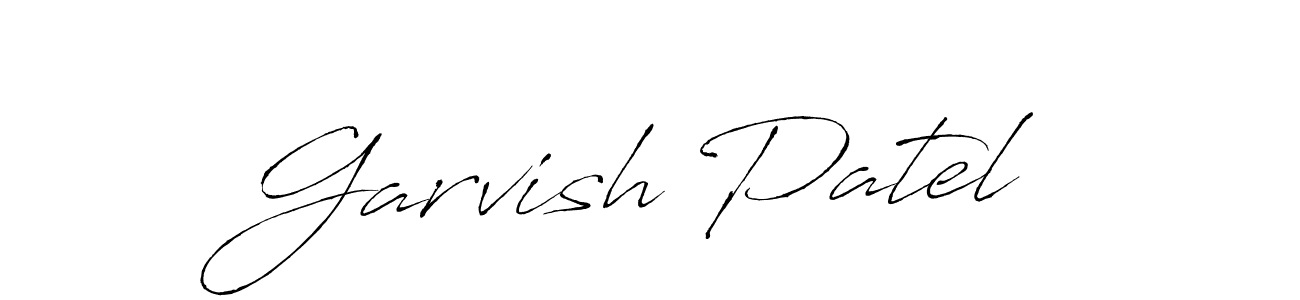 The best way (Antro_Vectra) to make a short signature is to pick only two or three words in your name. The name Garvish Patel include a total of six letters. For converting this name. Garvish Patel signature style 6 images and pictures png