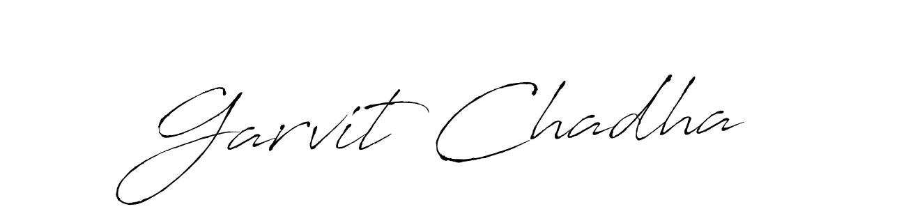 Antro_Vectra is a professional signature style that is perfect for those who want to add a touch of class to their signature. It is also a great choice for those who want to make their signature more unique. Get Garvit Chadha name to fancy signature for free. Garvit Chadha signature style 6 images and pictures png