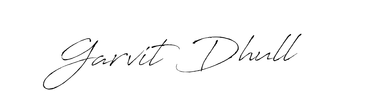 How to make Garvit Dhull name signature. Use Antro_Vectra style for creating short signs online. This is the latest handwritten sign. Garvit Dhull signature style 6 images and pictures png