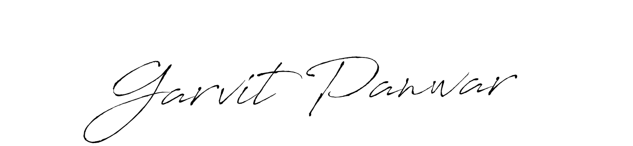 How to make Garvit Panwar name signature. Use Antro_Vectra style for creating short signs online. This is the latest handwritten sign. Garvit Panwar signature style 6 images and pictures png