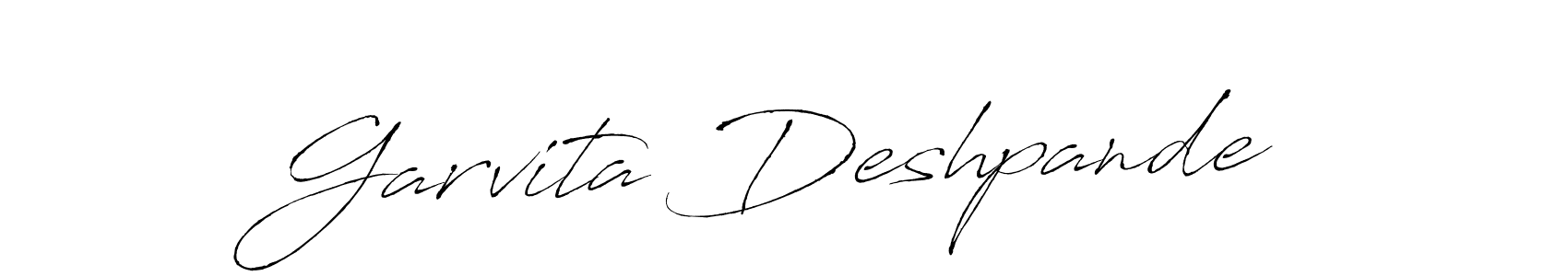 Garvita Deshpande stylish signature style. Best Handwritten Sign (Antro_Vectra) for my name. Handwritten Signature Collection Ideas for my name Garvita Deshpande. Garvita Deshpande signature style 6 images and pictures png