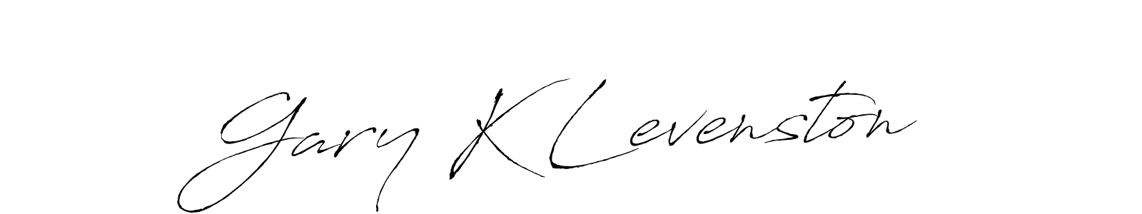 You should practise on your own different ways (Antro_Vectra) to write your name (Gary K Levenston) in signature. don't let someone else do it for you. Gary K Levenston signature style 6 images and pictures png