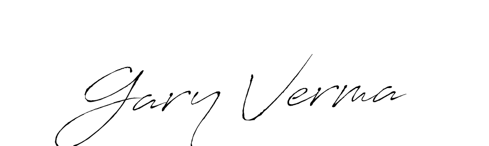 Design your own signature with our free online signature maker. With this signature software, you can create a handwritten (Antro_Vectra) signature for name Gary Verma. Gary Verma signature style 6 images and pictures png