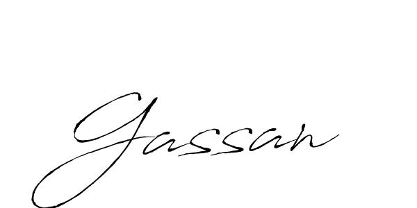 Design your own signature with our free online signature maker. With this signature software, you can create a handwritten (Antro_Vectra) signature for name Gassan. Gassan signature style 6 images and pictures png