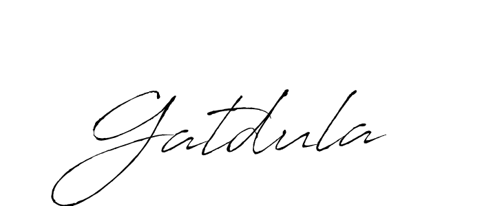 Design your own signature with our free online signature maker. With this signature software, you can create a handwritten (Antro_Vectra) signature for name Gatdula. Gatdula signature style 6 images and pictures png