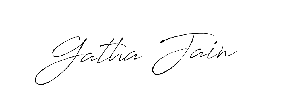 Use a signature maker to create a handwritten signature online. With this signature software, you can design (Antro_Vectra) your own signature for name Gatha Jain. Gatha Jain signature style 6 images and pictures png