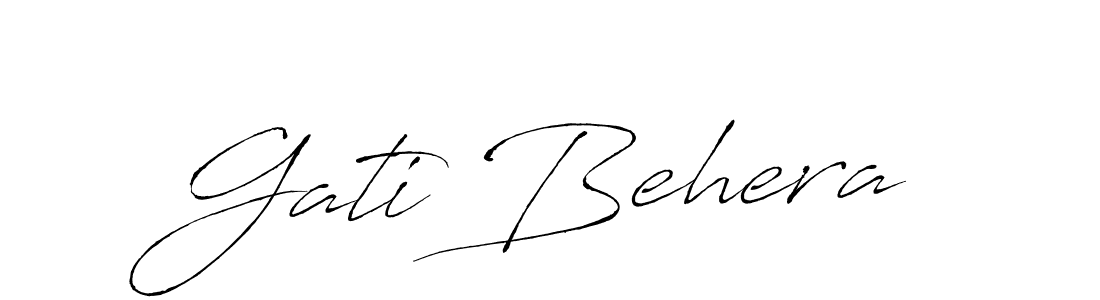 How to make Gati Behera name signature. Use Antro_Vectra style for creating short signs online. This is the latest handwritten sign. Gati Behera signature style 6 images and pictures png