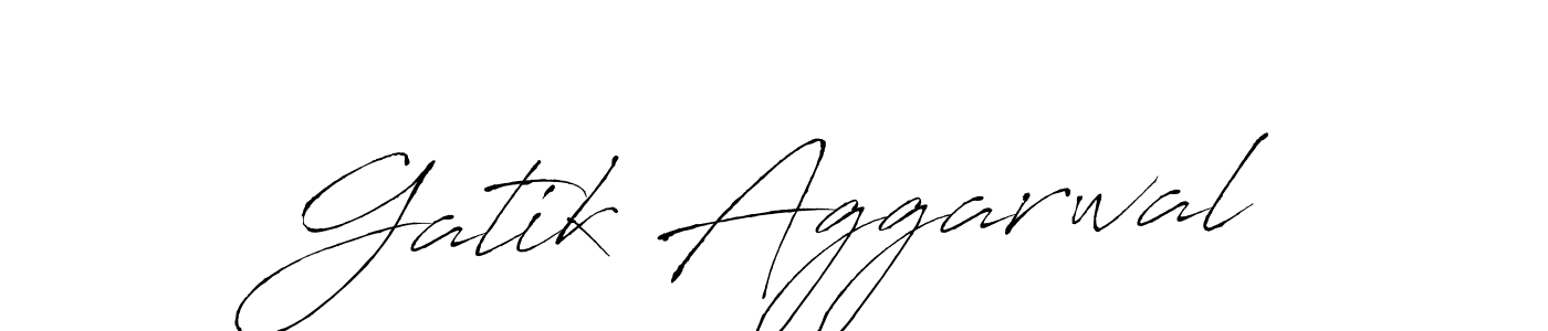 Design your own signature with our free online signature maker. With this signature software, you can create a handwritten (Antro_Vectra) signature for name Gatik Aggarwal. Gatik Aggarwal signature style 6 images and pictures png