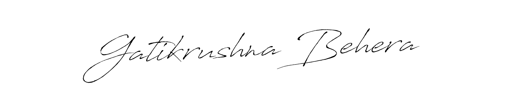 Make a beautiful signature design for name Gatikrushna Behera. With this signature (Antro_Vectra) style, you can create a handwritten signature for free. Gatikrushna Behera signature style 6 images and pictures png