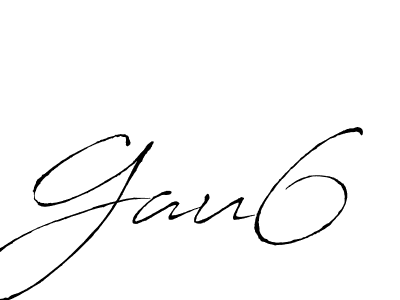 Make a beautiful signature design for name Gau6. With this signature (Antro_Vectra) style, you can create a handwritten signature for free. Gau6 signature style 6 images and pictures png