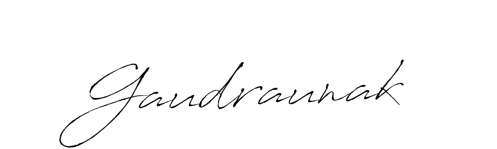 Create a beautiful signature design for name Gaudraunak. With this signature (Antro_Vectra) fonts, you can make a handwritten signature for free. Gaudraunak signature style 6 images and pictures png