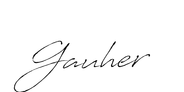 Also we have Gauher name is the best signature style. Create professional handwritten signature collection using Antro_Vectra autograph style. Gauher signature style 6 images and pictures png