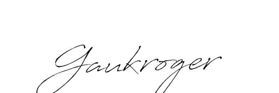 How to make Gaukroger signature? Antro_Vectra is a professional autograph style. Create handwritten signature for Gaukroger name. Gaukroger signature style 6 images and pictures png