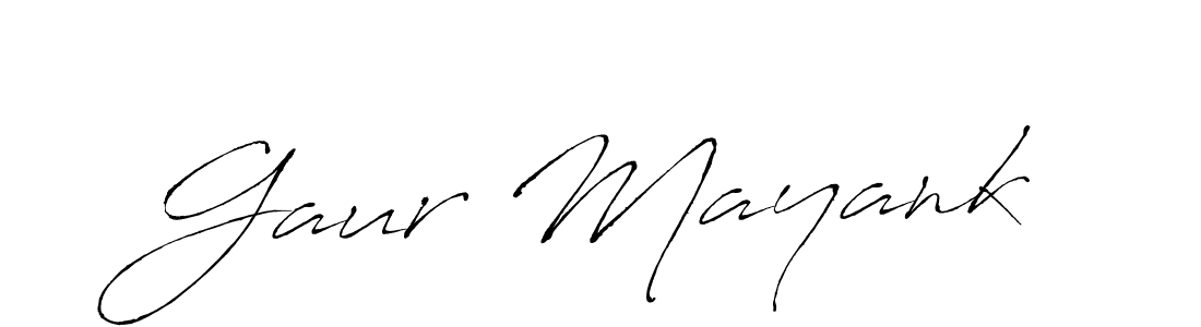 Create a beautiful signature design for name Gaur Mayank. With this signature (Antro_Vectra) fonts, you can make a handwritten signature for free. Gaur Mayank signature style 6 images and pictures png