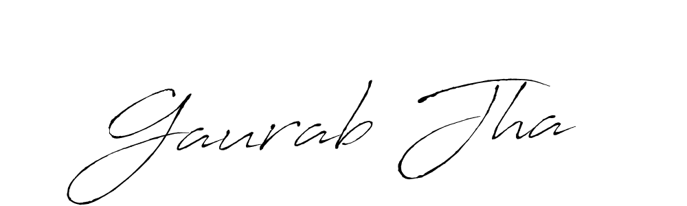 Design your own signature with our free online signature maker. With this signature software, you can create a handwritten (Antro_Vectra) signature for name Gaurab Jha. Gaurab Jha signature style 6 images and pictures png