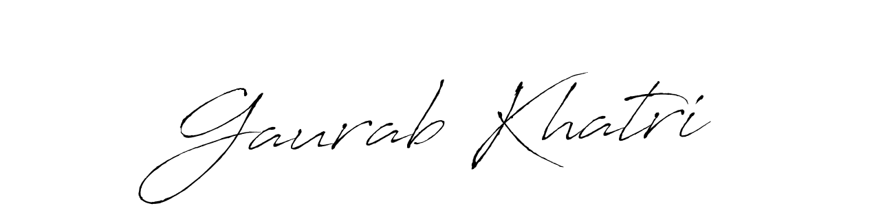 Make a beautiful signature design for name Gaurab Khatri. With this signature (Antro_Vectra) style, you can create a handwritten signature for free. Gaurab Khatri signature style 6 images and pictures png