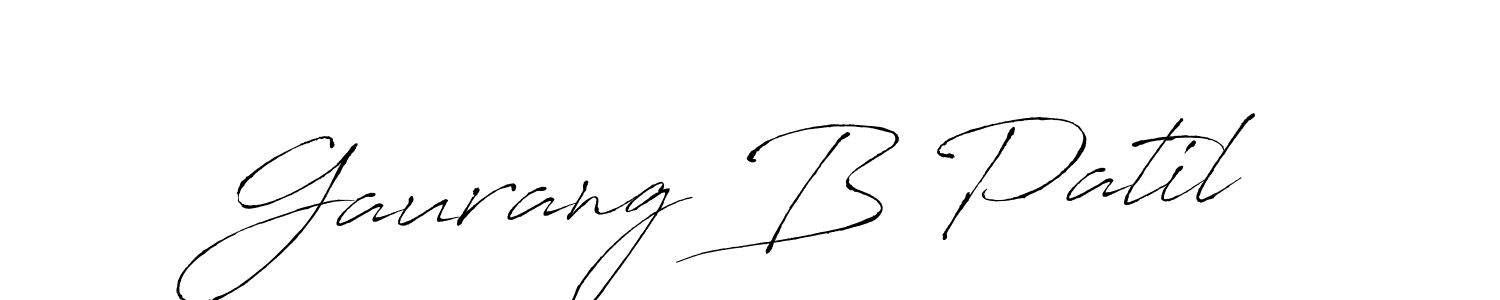 Make a beautiful signature design for name Gaurang B Patil. With this signature (Antro_Vectra) style, you can create a handwritten signature for free. Gaurang B Patil signature style 6 images and pictures png