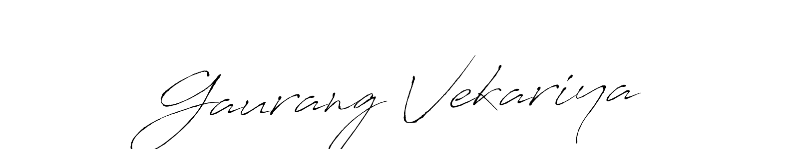 Design your own signature with our free online signature maker. With this signature software, you can create a handwritten (Antro_Vectra) signature for name Gaurang Vekariya. Gaurang Vekariya signature style 6 images and pictures png