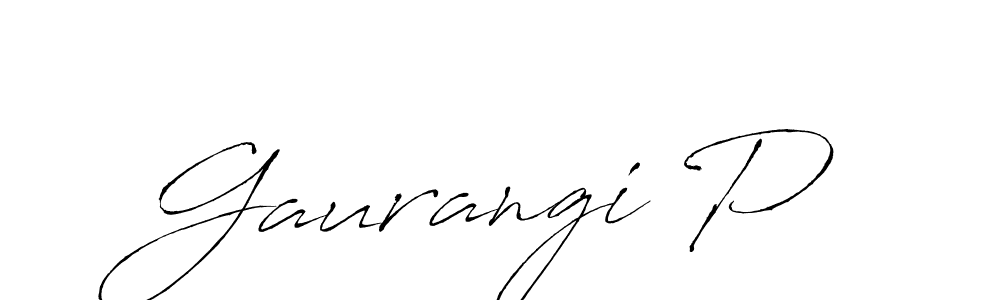 It looks lik you need a new signature style for name Gaurangi P. Design unique handwritten (Antro_Vectra) signature with our free signature maker in just a few clicks. Gaurangi P signature style 6 images and pictures png