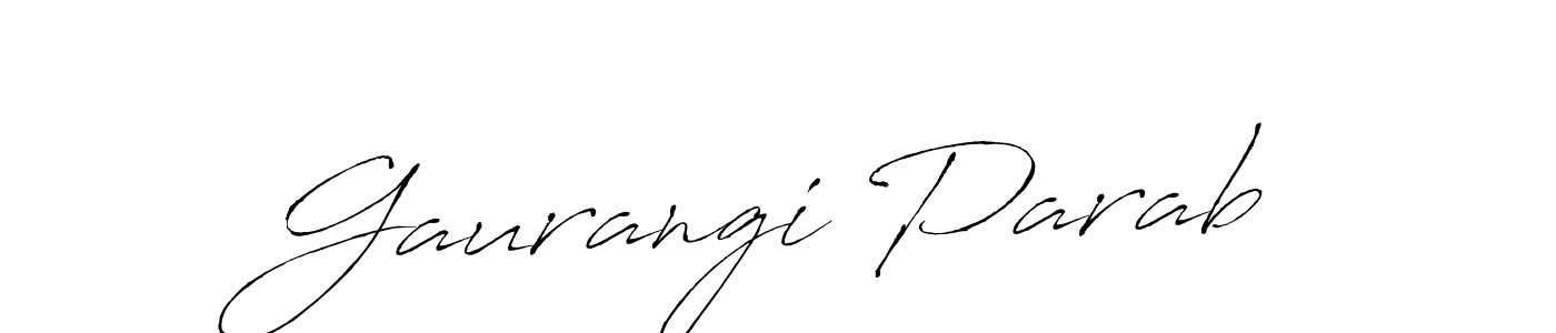 You should practise on your own different ways (Antro_Vectra) to write your name (Gaurangi Parab) in signature. don't let someone else do it for you. Gaurangi Parab signature style 6 images and pictures png