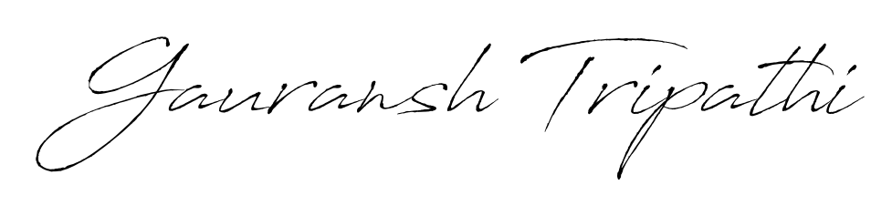 An effortless, minimalist signature concept for Gauransh Tripathi using Antro_Vectra design. Clean lines that look great on any document. Gauransh Tripathi signature style 6 images and pictures png
