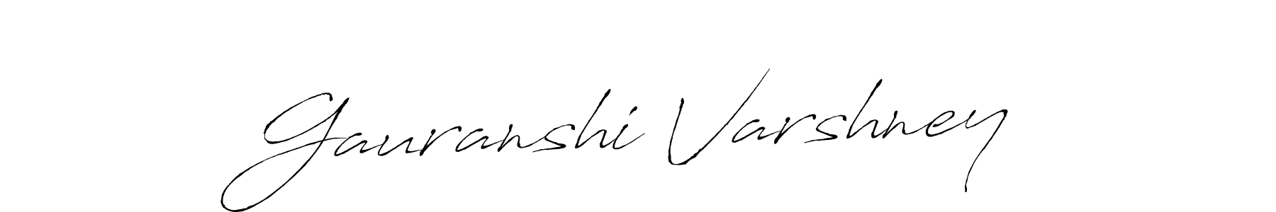 Create a beautiful signature design for name Gauranshi Varshney. With this signature (Antro_Vectra) fonts, you can make a handwritten signature for free. Gauranshi Varshney signature style 6 images and pictures png