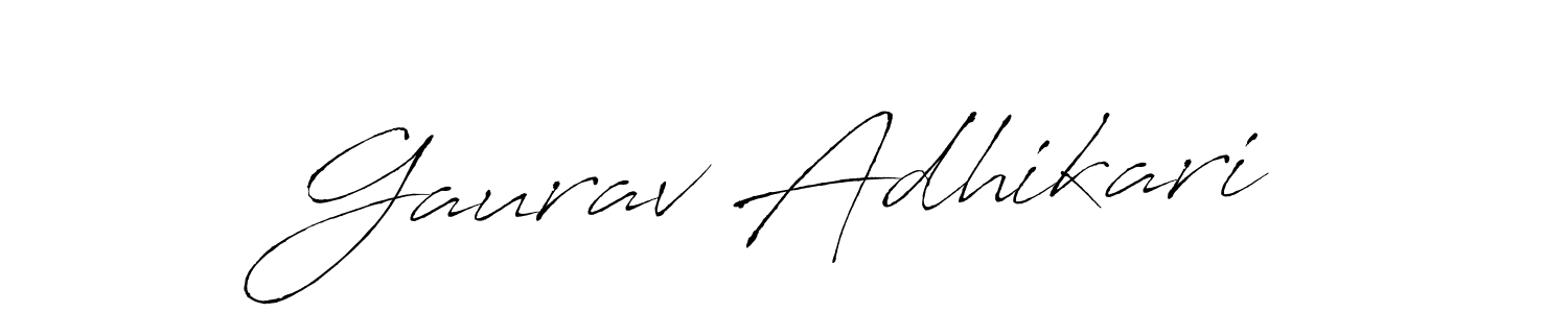 Also You can easily find your signature by using the search form. We will create Gaurav Adhikari name handwritten signature images for you free of cost using Antro_Vectra sign style. Gaurav Adhikari signature style 6 images and pictures png