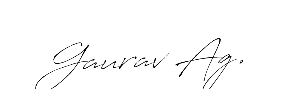 Create a beautiful signature design for name Gaurav Ag.. With this signature (Antro_Vectra) fonts, you can make a handwritten signature for free. Gaurav Ag. signature style 6 images and pictures png
