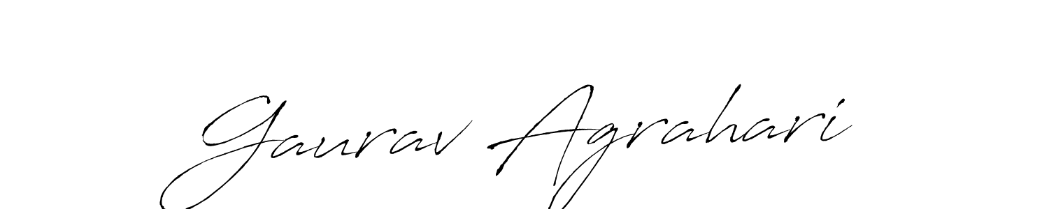Make a beautiful signature design for name Gaurav Agrahari. With this signature (Antro_Vectra) style, you can create a handwritten signature for free. Gaurav Agrahari signature style 6 images and pictures png