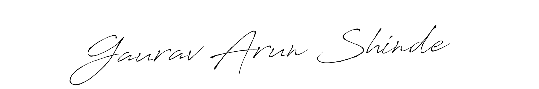 This is the best signature style for the Gaurav Arun Shinde name. Also you like these signature font (Antro_Vectra). Mix name signature. Gaurav Arun Shinde signature style 6 images and pictures png