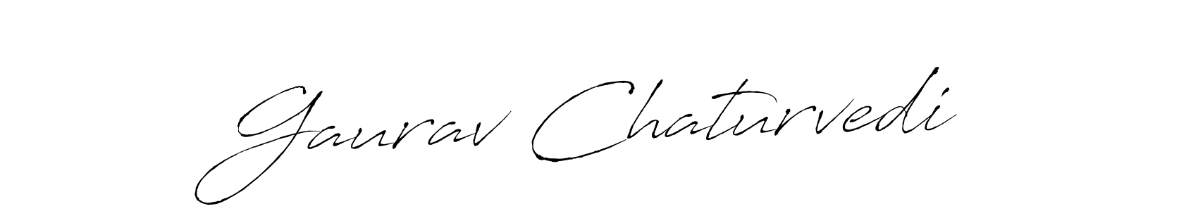 How to make Gaurav Chaturvedi name signature. Use Antro_Vectra style for creating short signs online. This is the latest handwritten sign. Gaurav Chaturvedi signature style 6 images and pictures png