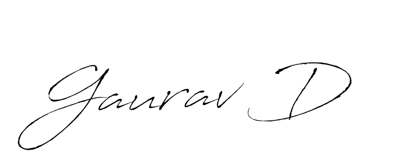 Gaurav D stylish signature style. Best Handwritten Sign (Antro_Vectra) for my name. Handwritten Signature Collection Ideas for my name Gaurav D. Gaurav D signature style 6 images and pictures png
