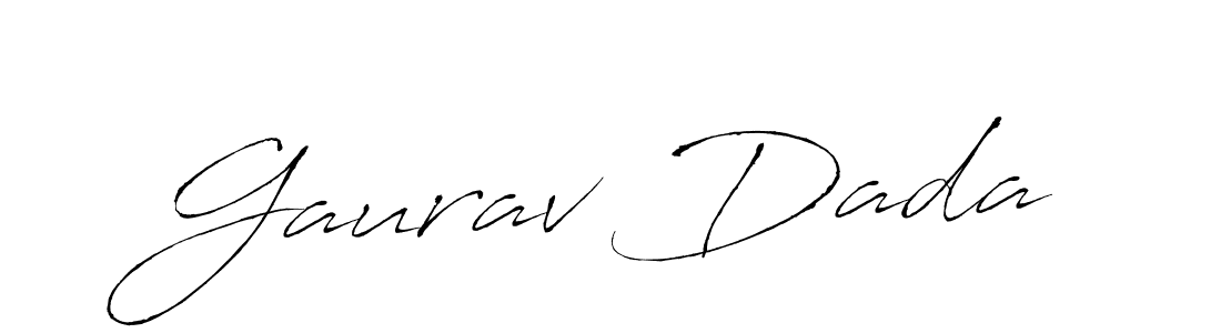 How to make Gaurav Dada name signature. Use Antro_Vectra style for creating short signs online. This is the latest handwritten sign. Gaurav Dada signature style 6 images and pictures png