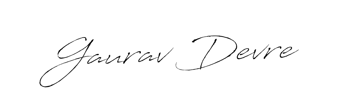 Create a beautiful signature design for name Gaurav Devre. With this signature (Antro_Vectra) fonts, you can make a handwritten signature for free. Gaurav Devre signature style 6 images and pictures png