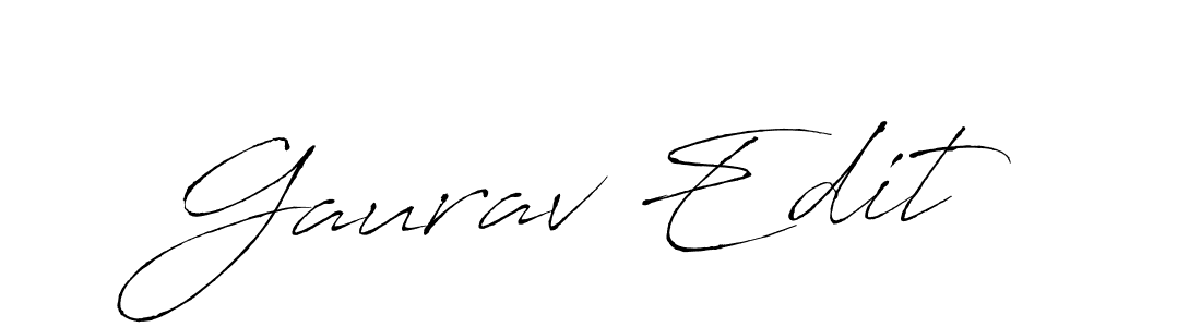 Gaurav Edit stylish signature style. Best Handwritten Sign (Antro_Vectra) for my name. Handwritten Signature Collection Ideas for my name Gaurav Edit. Gaurav Edit signature style 6 images and pictures png