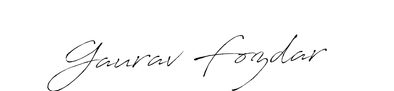 Design your own signature with our free online signature maker. With this signature software, you can create a handwritten (Antro_Vectra) signature for name Gaurav Fozdar. Gaurav Fozdar signature style 6 images and pictures png