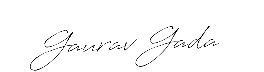 How to make Gaurav Gada name signature. Use Antro_Vectra style for creating short signs online. This is the latest handwritten sign. Gaurav Gada signature style 6 images and pictures png