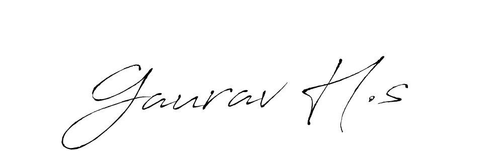 Design your own signature with our free online signature maker. With this signature software, you can create a handwritten (Antro_Vectra) signature for name Gaurav H.s. Gaurav H.s signature style 6 images and pictures png